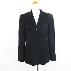 イーストボーイ EAST BOY ミリタリージャケット アウター 長袖 総裏 ウール混 ストレッチ 11 ネイビー ※EKM