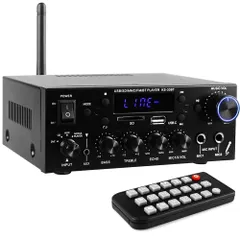 新品 MIFO デジタルアンプ オーディオアンプ 最大出力150W（50W+50W）Bluetooth4.0 USBメモリ SDカード Hifi ステレオ デュアルマイク端子付き 6.5mm リモコン付 ハイパワー カラオケアンプ