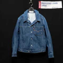 00's Levi's ENGINEERED JEANS 立体裁断デニムジャケット LARGE Lサイズ 70100-07 リーバイスエンジニアードジーンズ y2k 日本製 Gジャン 1st LEJ