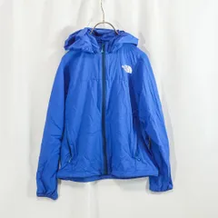 美品 ノースフェイス キッズ ウィンドブレーカー 140 フード脱着可 ロゴ刺繍