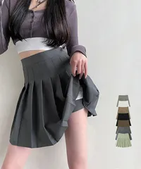 ボックスプリーツスカート ミニスカート黒