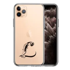 iPhone11proケース クリア アルファベット 【L】 スマホケース 側面ソフト 背面ハード ハイブリッド 