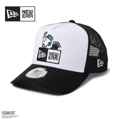 [新品] NEW ERA/ニューエラ　9FORTY A-Frame トラッカー スヌーピー SNOOPY PEANUTS ピーナッツ ボックスロゴ ホワイト/ブラック | ゴルフ