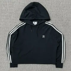 アディダス クロップド フードTシャツ v0788
