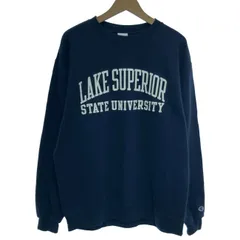 Champion　スウェット　長袖　トレーナー　トップス　クルーネック　裏起毛　プリント　アメカジ　古着