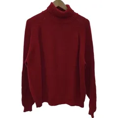 LANDS' END　セーター　長袖　ニット　トップス　タートルネック　ミドルゲージ　無地　オーバーサイズ　USA製　古着