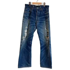 Levi's　デニムパンツ　00s vintage　00年代　OLD　501XX　00年製　刻印555　バレンシア工場　Gパン　ボタンフライ　無地　USA製　アメカジ　古着