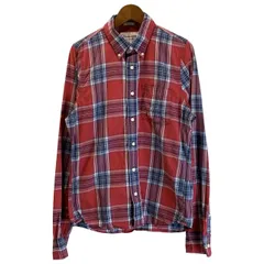 Abercrombie & Fitch　チェックシャツ　長袖　トップス　ボタンダウン　胸ポケット　ワンポイント　刺しゅう　アメカジ　古着
