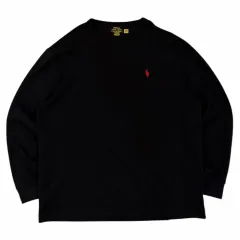 新品同様) ポロラルフローレン 新モデル ロングスリーブ Tシャツ ブラック