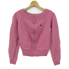 バーバリーロンドンブルーレーベル カーディガン トップス ニットブルゾン レディース 38サイズ ピンク BURBERRY LONDON BLUE LABEL 【中古】