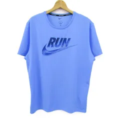 ナイキ 半袖Ｔシャツ プリントT 大きいサイズ ドライフィット スポーツウエア トップス メンズ XLサイズ ブルー NIKE 【中古】