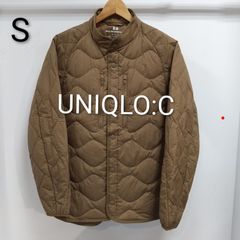 ks101◆UNIQLO:C ユニクロシー ダウンジャケット メンズ Sサイズ ブラウン White Mountaineering HYBRID DOWN JACKET リサイクルダウン&フェザー混