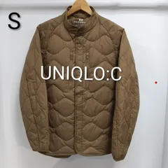 ks101◆UNIQLO:C ユニクロシー ダウンジャケット メンズ Sサイズ ブラウン White Mountaineering HYBRID DOWN JACKET リサイクルダウン&フェザー混