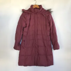UNIQLO ライトウェイトダウンフーデッドコート レディース L ワインレッド 3102202601120086