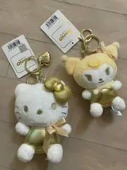 GOLD HELLO KITTY(ハローキティ) キーホルダー ぬいぐるみ サンリオ クロミ 正規品 新品