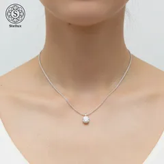 【1ctモアサナイト×S925刻印／GRA証明書付】プラチナコーティング ネックレス テスターMAX反応 高品質 一粒ジュエリー高級 男女兼用ユニセックス プレゼント ギフト モアサナイトネックレス Stellux 正規品シルバーメンズ レディース誕生日記念日