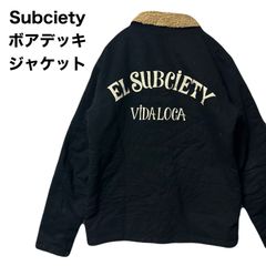 SUBCIETY刺繍ロゴワークハリントンジャケット/スウィングトップ