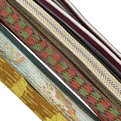 帯締め 優品 帯締め5本セット 水色 正絹 和装小物  【中古】