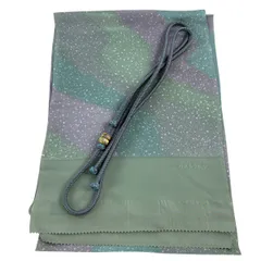 【美品】 和装セット 優品 帯締め帯揚げ2点セット 霞 幾何学 緑 正絹 和装小物  【中古】