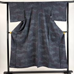 5月祭) No.2865 未使用シリーズ正絹総絞り幾何学暈し訪問着 落款 美品