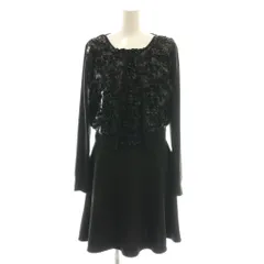 リナシメント RINASCIMENTO アンサンブル セットアップ キャミソールワンピース ニットカーディガン S ブラック /DO ■GY57