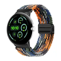 【在庫セール】Google Google Pixel Watch Watch 3 45mm 45mm 対応 時計バンド ナイロン Pixel スポーツバンド 磁気バックル / 編組バンド マグネットバックル 4 伸縮性 速乾性 バンド 交換ベルト 男女通用 [