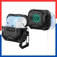 【数量限定】ブラック Cyberシリーズ エアーポッズプロ3用 第3世代 Pro AirPods AirPods キズ防止 片手で簡単オープン 落下衝撃保護 USB-Cケーブル対応 ケース（2025）MagSafe充電 Pro3 ESR