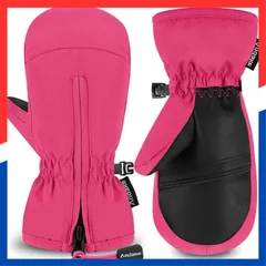 【在庫処分】スキーグローブ子供スキー防寒グローブスノーボードグローブ保温防水防風滑り止めアウトドア雪遊びです紛失防止グローブ男の子女の子 Andake