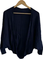 Z1733【美品】Anne coquineアンコキーヌ　カーディガン　アウター　ネイビー　レディース　Mサイズ