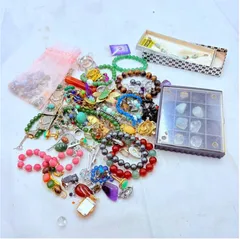 天然石＆イミテーション アクセサリーまとめ 約1.0kg ジャンク 現状品 ブレスレット・リング・ネックレス 多種セット