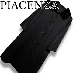 PIACENZA ピアチェンツァ ブラック レディース アウター ジャケット ロングコート 上品 シンプル Lサイズ相当 001393Hのサムネイル