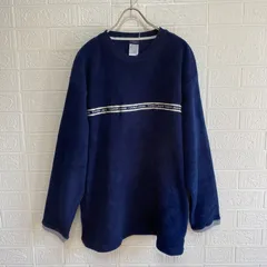 Tommy Jeans トミージーンズ フリース スウェット シャツ 長袖 トップス トレーナー USA製 ヴィンテージ ネイビー【中古】 メンズ