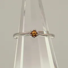 【イエロートルマリン】フリーサイズリング【ロジウムカラー】