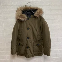 nano universe ナノユニバース BM74DW5820OS ファー付き ハイブリッド ダウンジャケット アウター カーキ【中古】 メンズ