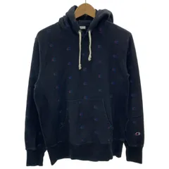 Champion REVERSE WEAVE　パーカー　プルオーバー　トップス　裏起毛　総柄　ブランドロゴ　プリント　オーバーサイズ　アメカジ　古着