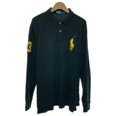 POLO by RALPH LAUREN　ポロシャツ　長袖　トップス　ワンポイント　ビッグポニー　刺しゅう　オーバーサイズ　古着