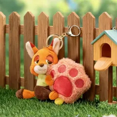 大人気❣️Disney ズートピア ニックワイルド 肉球ぬいぐるみ かわいい キーホルダー