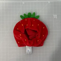 ぬいぐるみ服 いちご 帽子 (レッド)