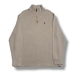 POLO Ralph Lauren ライトベージュ ハーフジップアップ ニット