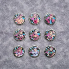 (未開封)ジョジョ 荒木飛呂彦 新作イラスト 24金 缶バッジ 空条 承太郎 ジョセフ