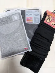 ユニクロヒートテッククルーネックXLまとめ売りフリーサイズレッグウォーマーUNIQLOルームウェア