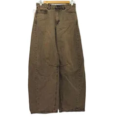 ジーユー GU バレルレッグジーンズ ブラウン Mサイズ レディース JPN：M 