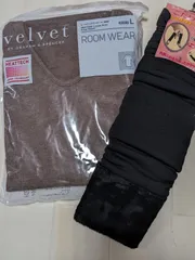 UNIQLOヒートテックワンピースLサイズルームウェア未使用レッグウォーマーフリーサイズ付
