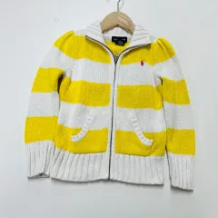 6t 120-125 ラルフローレン Polo Kidsシャーリングニットジップアップ