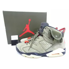 TRAVIS SCOTT×NIKE トラヴィススコット×ナイキ AIR JORDAN 6 RETRO SP CN1084-200 Medium Olive スニーカー SIZE:29.0cm★SH8324