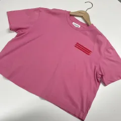 34 成人 ラコステ オーバーサイズ クロップドTシャツ