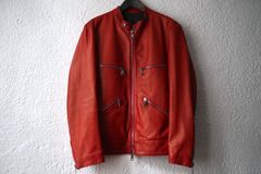 vintage 60s 逆ハ 赤 シングル ライダースジャケット ビンテージ 