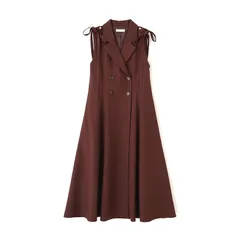 [ナチュラルビューティーベーシック] 2wayショルダーリボンジャンスカ【ブラウン/S】