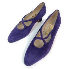 ☆ほぼ未使用☆Ferragamo フェラガモ パンプス 4.5D クロスストラップ