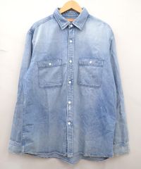 【名作】R.H. Vintage ロンハーマン デニムシャツ M リペア加工 Ron Herman】 ロンハーマン RHC デニムシャツ 長袖 L - メルカリ